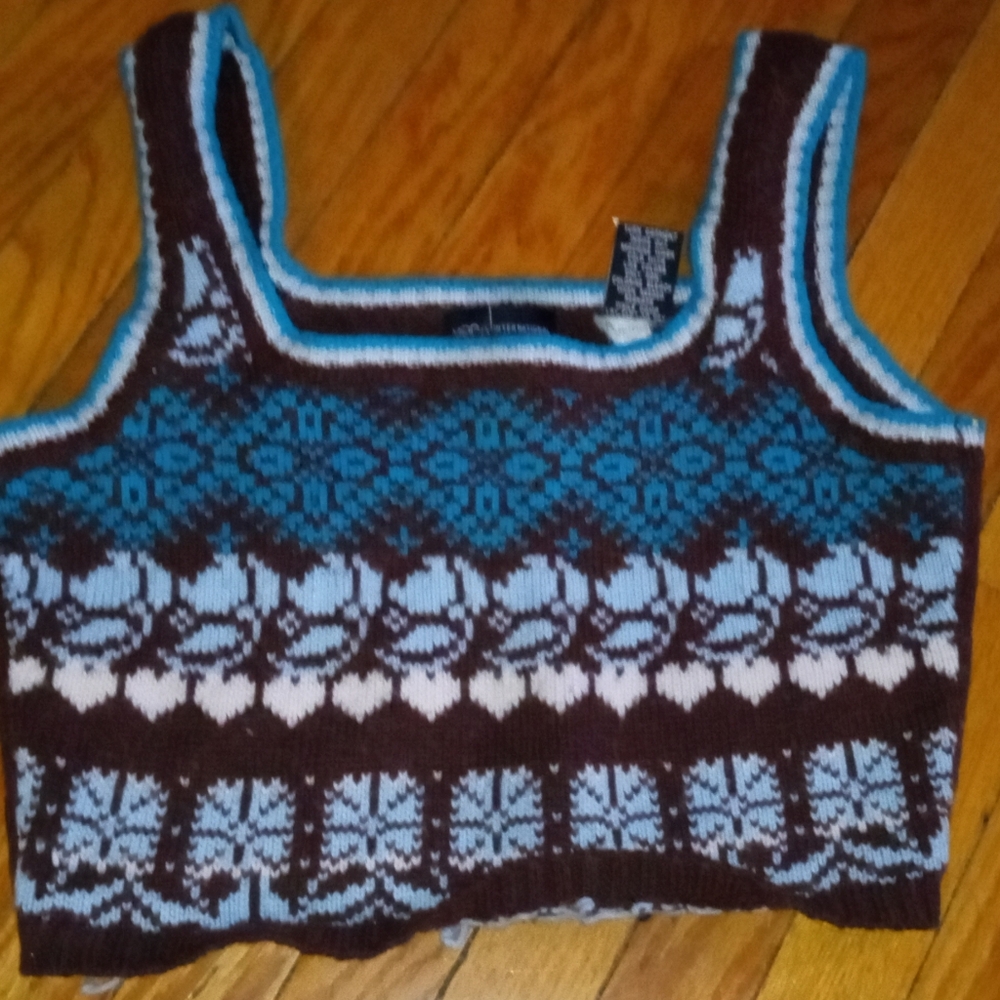 vintage cropped Knit vest